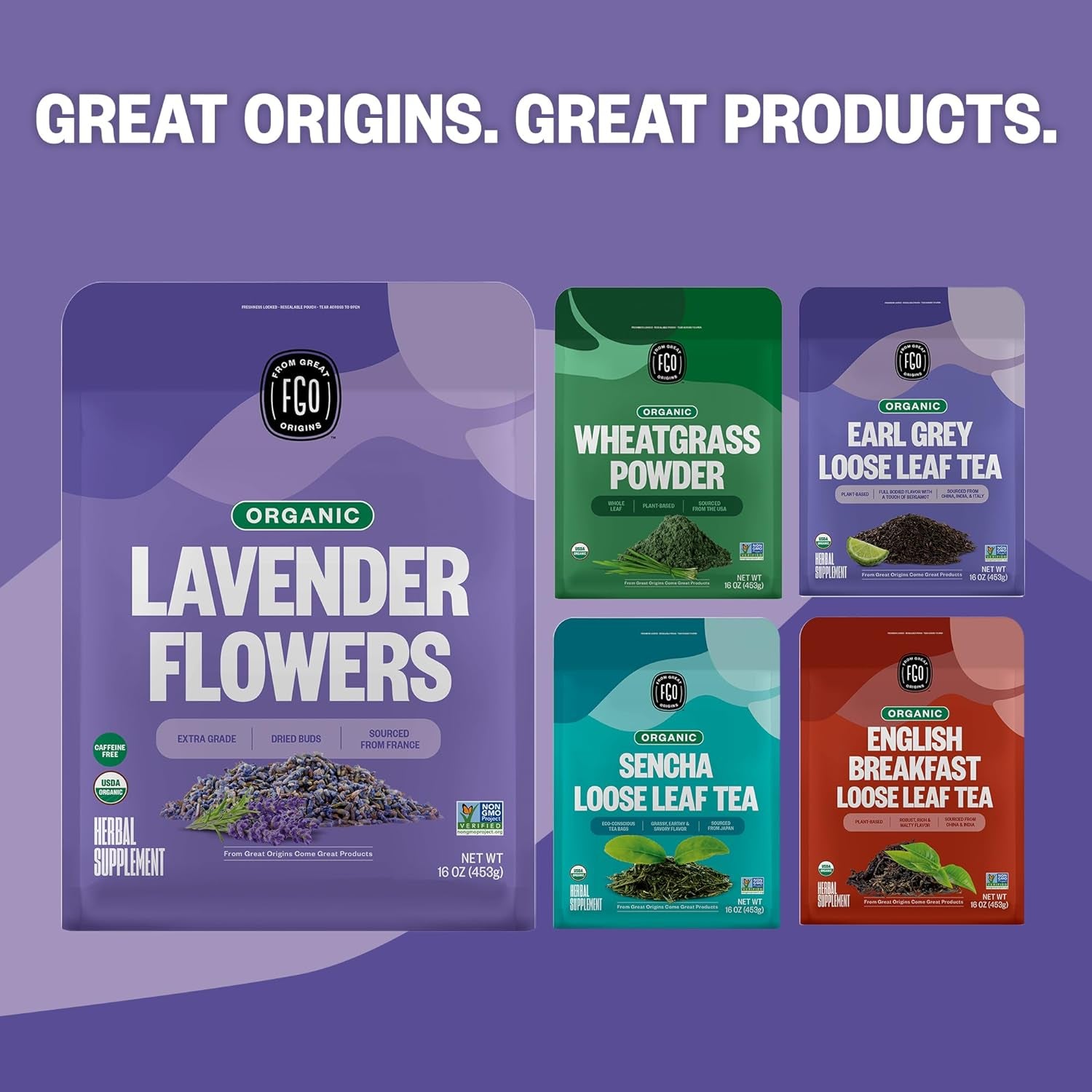 Organic Dried Lavender Flowers, Extra Grade Dried Buds, Imported from France for Culinary or Sachet Bags, 4Oz, Packaging May Vary (Pack of 1)