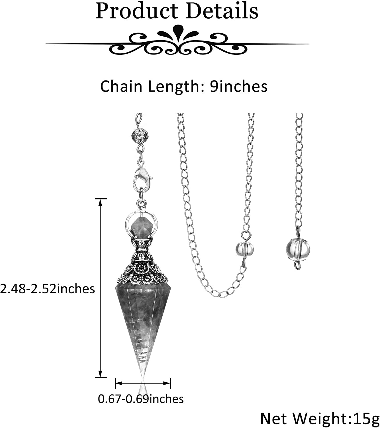 Natural Lapis Lazuli Healing Crystal Dowsing Pendulum Reiki Gemstone Chips Orgone Pendulum 6 Faceted Hexagonal Pointed Resin Spiritual Pendant for Divination, Wicca, Energy Balancing