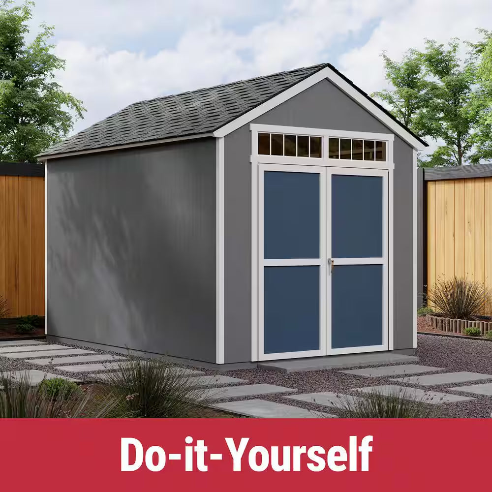 Majestic Do-It-Yourself 8 Ft. X 12 Ft. Wood Garden Shed Storage with Transom Windows and Wrap around Loft (96 Sq. Ft.)