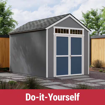 Majestic Do-It-Yourself 8 Ft. X 12 Ft. Wood Garden Shed Storage with Transom Windows and Wrap around Loft (96 Sq. Ft.)