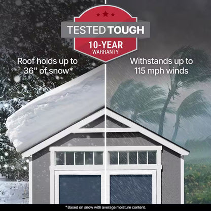 Majestic Do-It-Yourself 8 Ft. X 12 Ft. Wood Garden Shed Storage with Transom Windows and Wrap around Loft (96 Sq. Ft.)