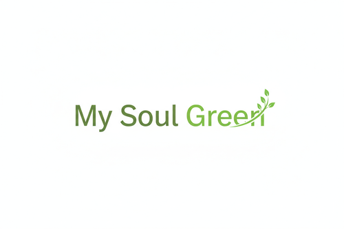 hazme un logotipo que se enfoque en las palabras My Soul Green